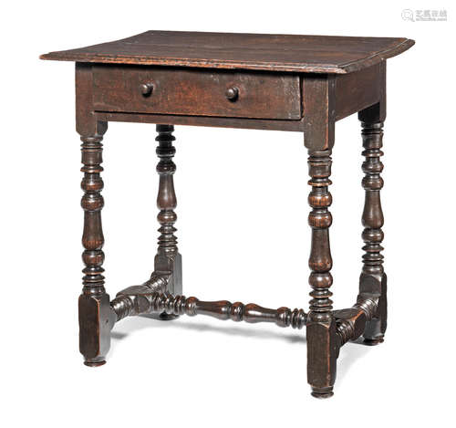 A William & Mary small joined oak side table, circa 1690