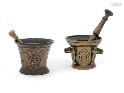 A 17th century leaded bronze mortar, English, circa 1650, from the London 'Unidentified Foundry'