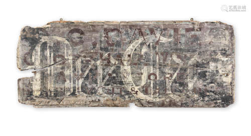 18th century and later A teak painted trade sign