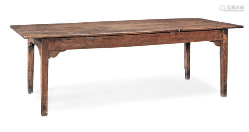 An early 19th century joined oak farmhouse table, circa 1820 and later