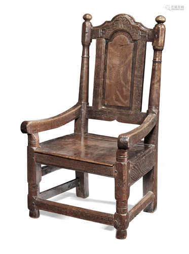 A joined oak child's chair