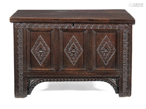 A James I joined oak coffer, West Country, circa 1620