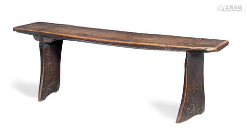 An elm boarded bench, Engish, circa 1800-20