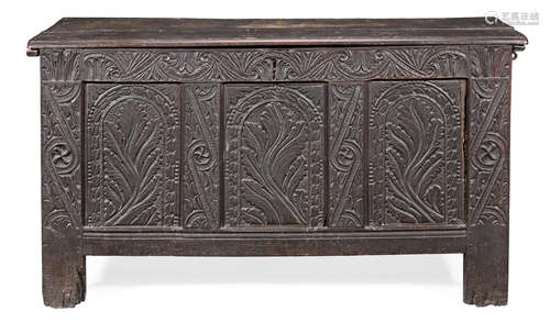 A Charles I joined oak coffer, Exeter, circa 1630