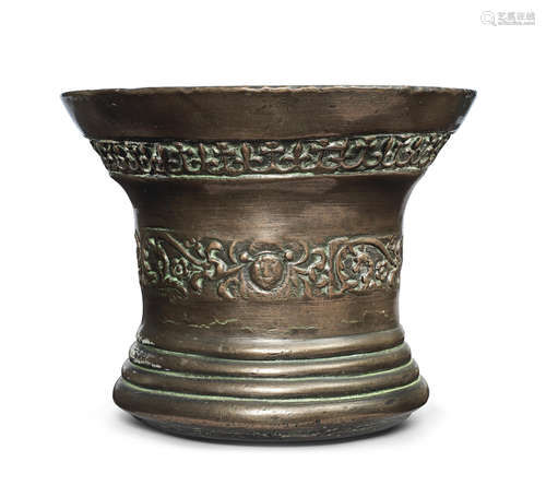 A mid- to late 17th century leaded bronze mortar, English, circa 1650, possibly by Anthony Bartlet (1640-75) of the Whitechapel Foundry, London