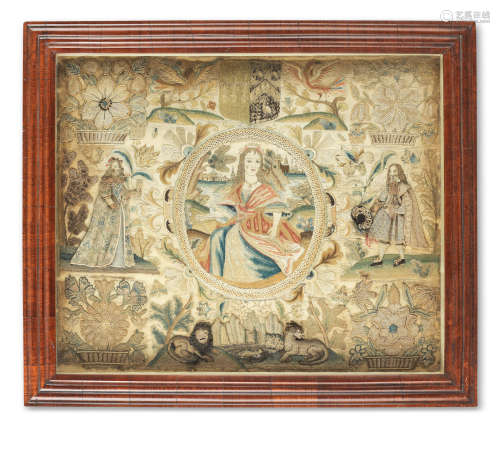 A Charles II embroidered picture, circa 1670