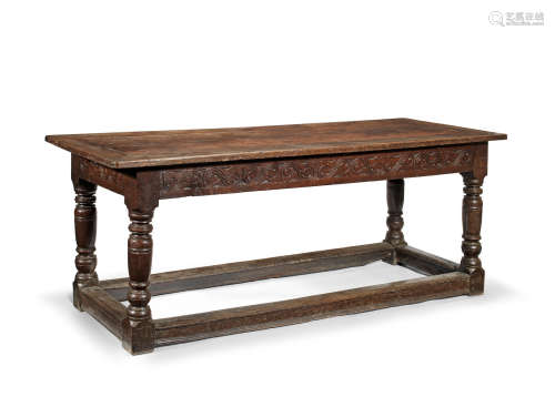 A Charles I joined oak refectory-type table, circa 1630