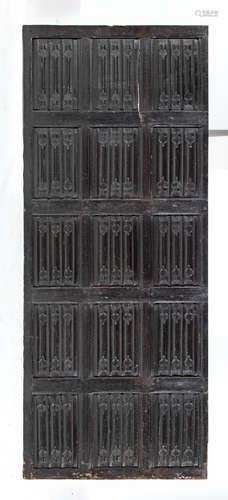 A section of Henry VIII linenfold panelling, circa 1530