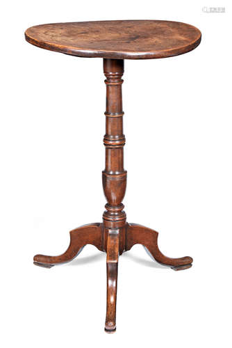 A George III fruitwood tripod occasional table, circa 1790