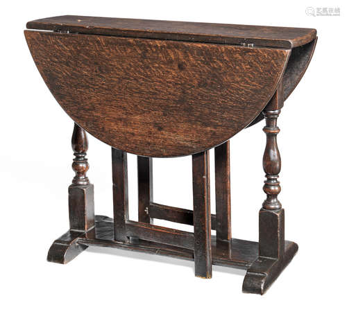 A william & Mary joined oak gateleg occasional table, circa 1690