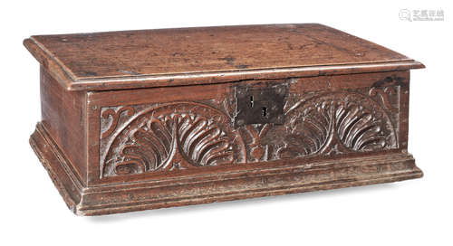 A Charles I joined oak box, English, circa 1640