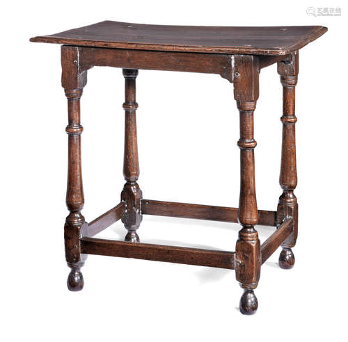 A small late 17th/early 18th century joined oak centre table, circa 1700