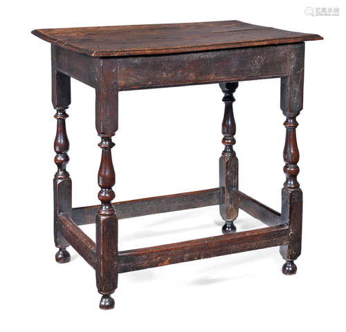 A late 17th/early 18th century joined oak centre table, English, circa 1700