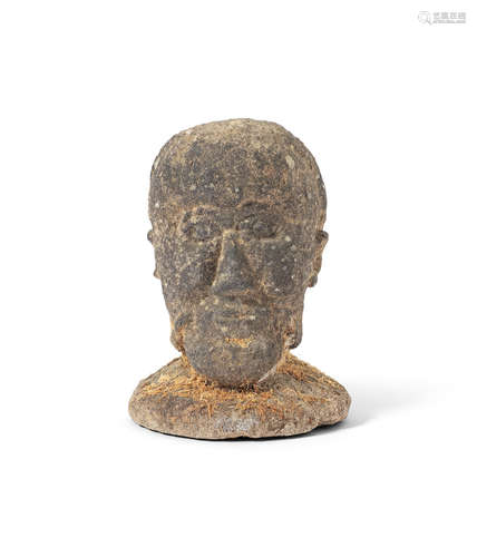 Possibly 14th century A sculpted limestone head, English