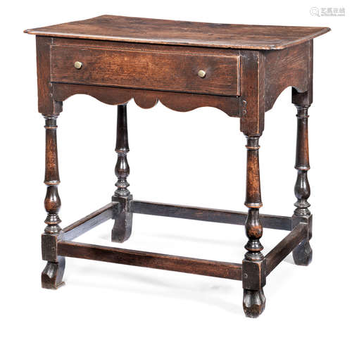 A George II joined oak side table, circa 1725