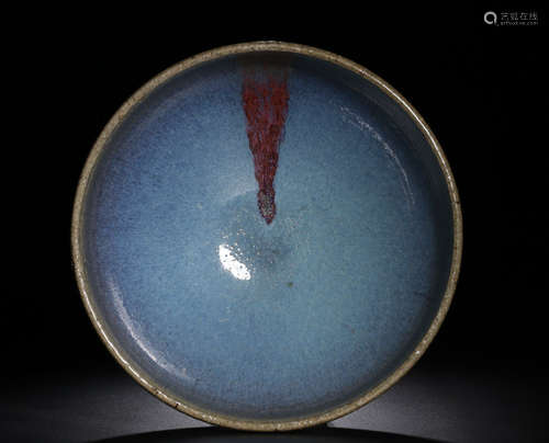 A JUN YAO SKY BLUE GLAZE WITH ERYTHEMA BOWL