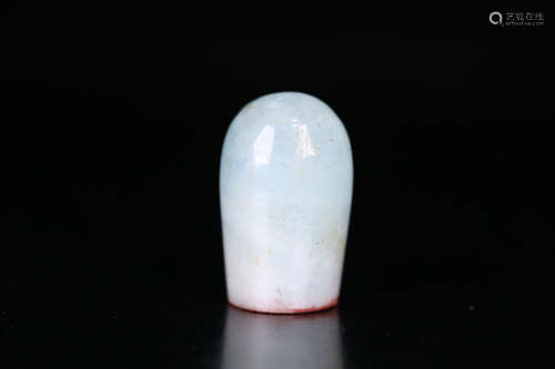 AN AQUAMARINE CARVED BLUE SEAL