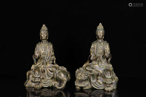 17-19TH CENTURY, A BUDDHA DESIGN BRONZE ORNAMENT, QING DYNASTY