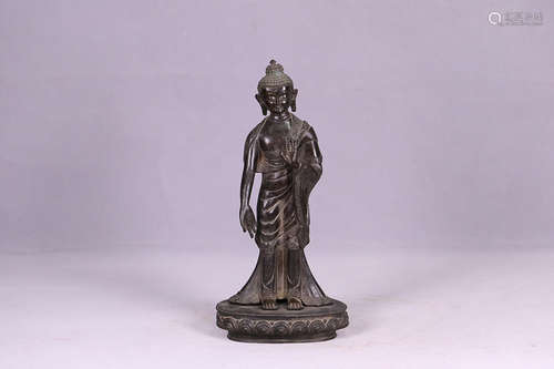 17-19TH CENTURY, A BUDDHA DESIGN BRONZE ORNAMENT, QING DYNASTY