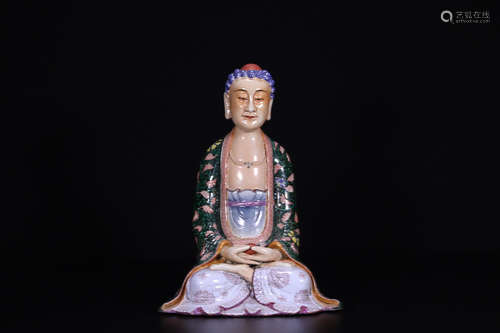 17-19TH CENTURY, A BUDDHA DESIGN PORCELAIN ORANEMNT, QING DYNASTY