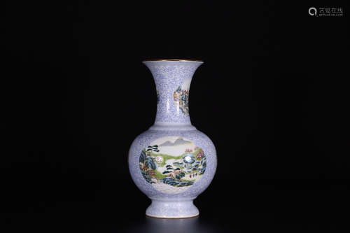 1912-1949, A LANDSCAPE PATTERN PORCELAIN VASE, THE REPUBLIC OF CHINA