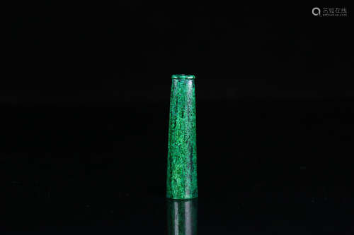 17-19TH CENTURY, AN OLD QIU ANGLE CIGARETTE HOLDER, QING DYNASTY