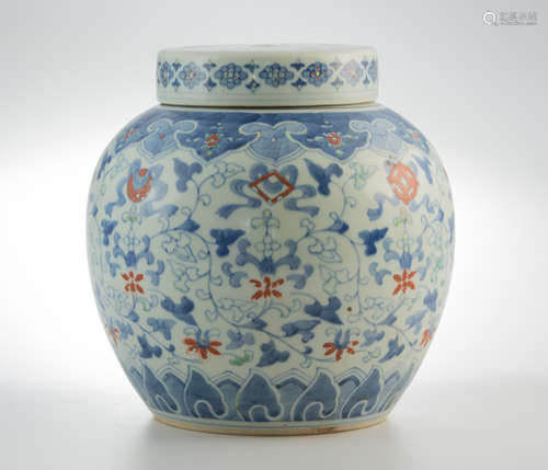 A rare Doucai jar with Yongzheng mark on base