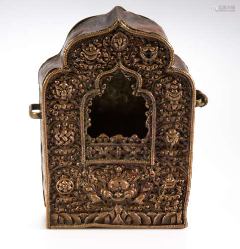 A Tibetan Gau Prayer Traveling Box