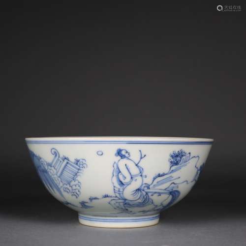 A Chinese Blue And White Porcelain Bowl, Chenghua Mark
