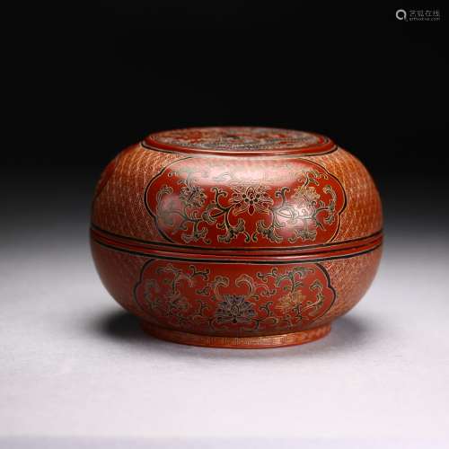 Chinese vintage lacquer box,Qianlong marks