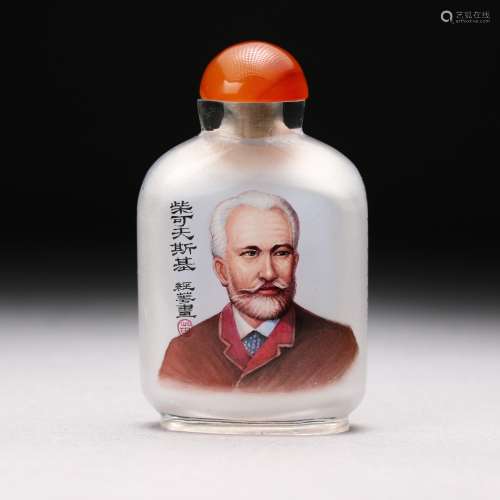 A Chinese Peking Glass Snuff Bottle