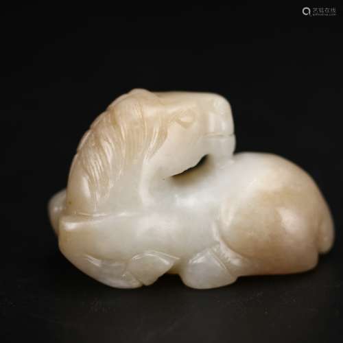 White and russet jade horse Qing Dynasty
