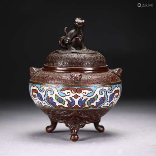 A Chinese Antique Cloisonne Censer