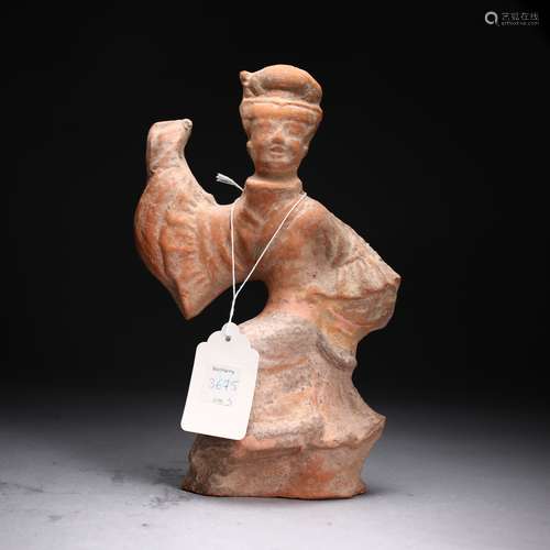 A Chinese  Pottery Musian Figure,Sui Dynasty