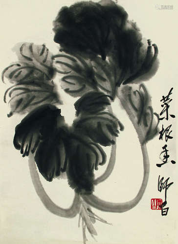 娄师白 白菜 纸本立轴