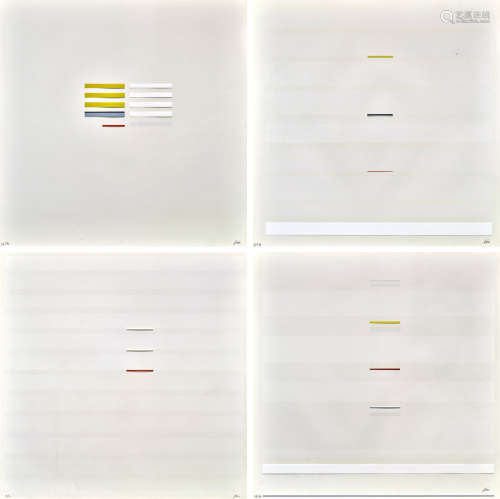 林寿宇（1933～2011） 1971年作 五月一日；五月二日；五月三日；及五月四日 （一组共四件） 两件丝网版画于纸本及胶片