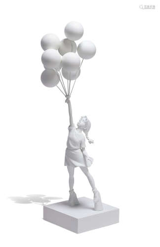 班克斯（B.1975） 2018年作 气球女孩 宝丽石粉树脂