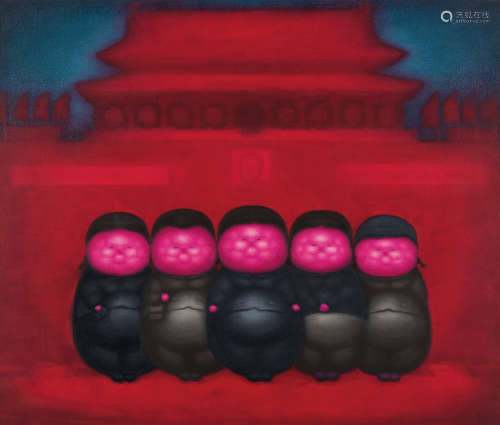 潘德海（B.1956） 2007年作 劳动者系列─天安门 油彩 画布
