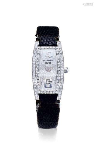 伯爵 精美，女装白金镶钻石酒桶形腕表，「Limelight」，型号54035，年份约2001