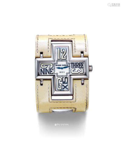 罗杰·杜比 精美独特，限量版白金机械腕表，「FollwMe」，限量生产28枚，年份约2004