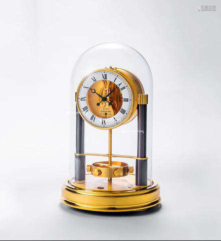 积家 独特精美，镀金黄铜空气钟，为品牌150周年而制，年份约1983