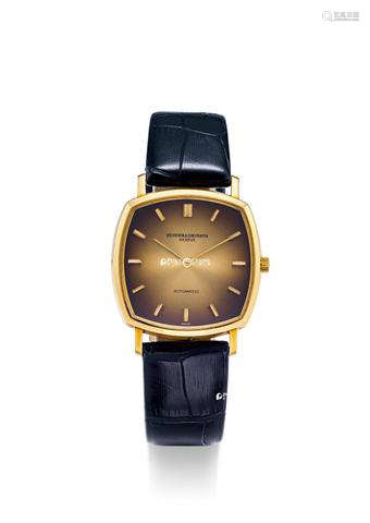江诗丹顿 黄金方形自动腕表，年份约1980，附原厂证书