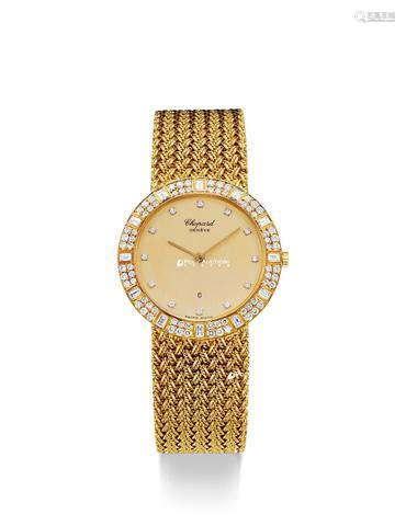 萧邦 精美黄金镶钻石链带腕表，型号868，年份约1980