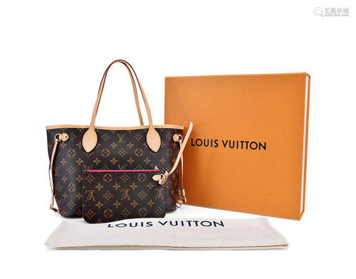 LOUIS VUITTON Monogram Neverfull 肩背袋 (附原裝盒)