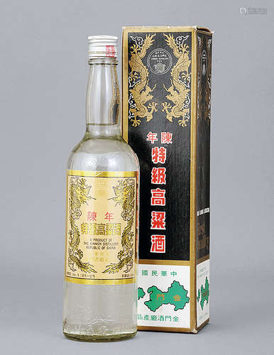 82年 金門酒廠 陳年特級高粱酒 (黑金剛 馬習會用酒)