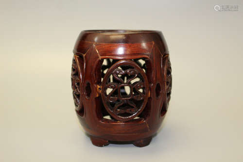 Chinese carved hardwood stand.