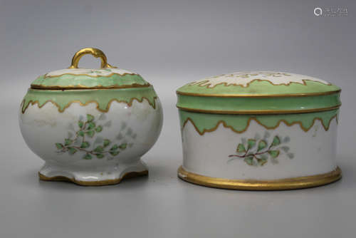 Two European Porcelain Boxes.