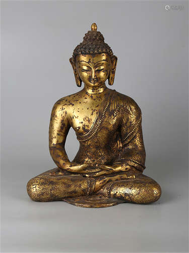 Chinese bronze figure of a Buddha.