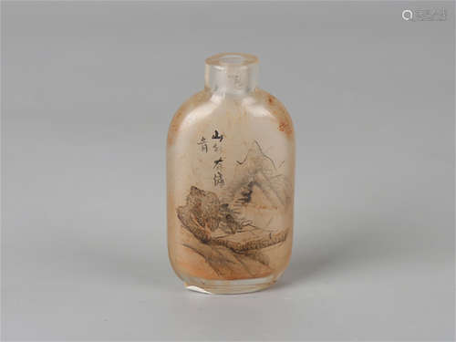 Chinese inside painted glass snuff bottle.