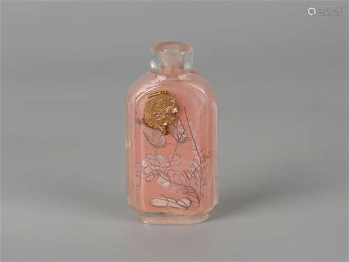 Chinese inside painted glass snuff bottle.